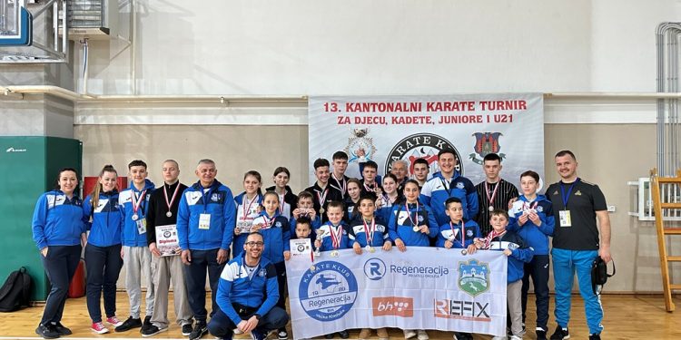 Veliki broj medalja za velikokladuške karate klubove sa Kantonalnog turnira u Bužimu