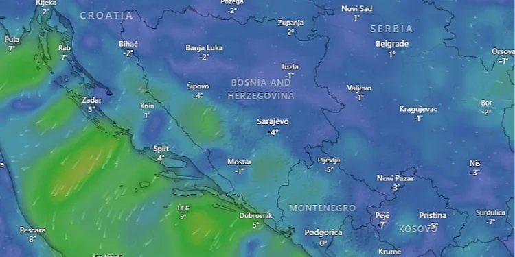 Zima se vraća na velika vrata: Od večeras drastično zahlađenje, minusi će potrajati do sredine mjeseca