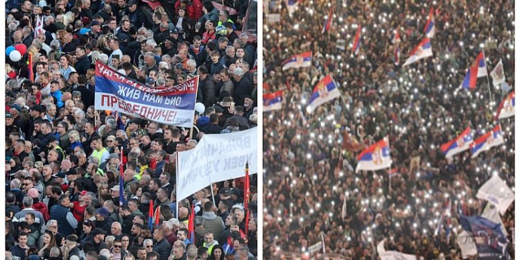 Arhiv javnih skupova: Vučićevom protestu prisustvovalo 55.000 osoba, studenti u martu okupili 325.000
