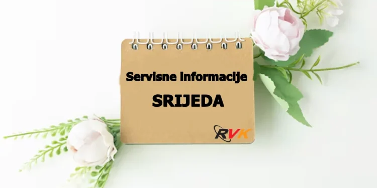 Servisne informacije, srijeda, 18. juni 2025. godine