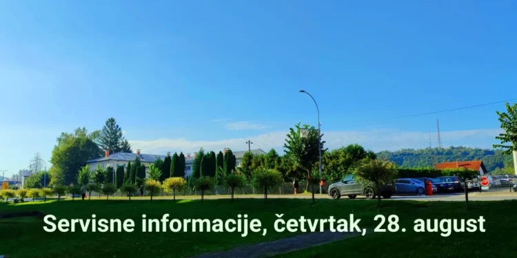 Servisne informacije, četvrtak, 28. august 2025. godine