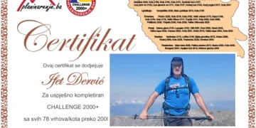 Ifet Dervić kompletirao planinarski izazov “Challenge 2000+”