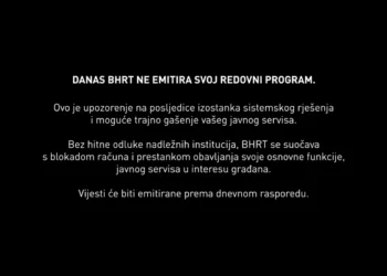BHRT jutros privremeno prekinuo emitovanje programa