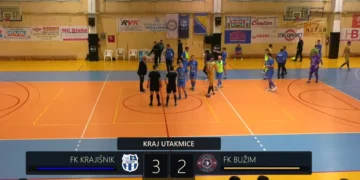 Futsal klub “Krajišnik” slavio protiv FK “Bužim” rezultatom 3:2