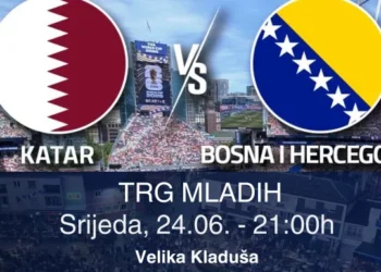 Live prijenos utakmice Katar – BiH na Trgu mladih u Velikoj Kladuši