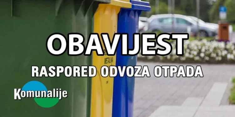 JKUP „Komunalije“: Odvoz komunalnog otpada tokom ljetnog perioda od 06:00 sati