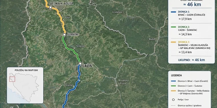 Počeo otkup zemljišta na trasi planirane brze ceste od Bihaća do granice Hrvatske