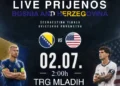 Live prijenos utakmice BiH – SAD na Trgu mladih u Velikoj Kladuši