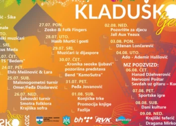 Manifestacija “Kladuško ljeto 2026” bit će održana od 18. jula do 09. augusta
