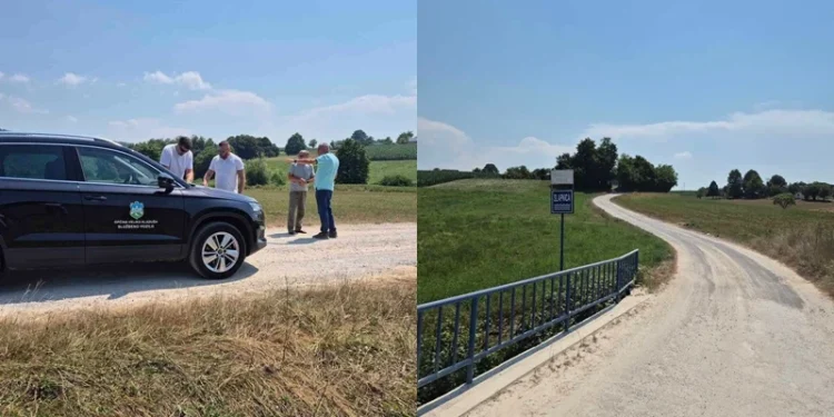 KOV-GRAD d.o.o. Bužim uveden u posao na dionici puta Brezovo Polje u MZ Glinica