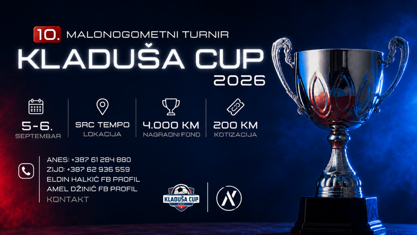 U toku prijave za jubilarni 10. „Kladuša Cup 2026“